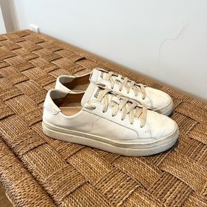 Soludos White Leather Sneakers